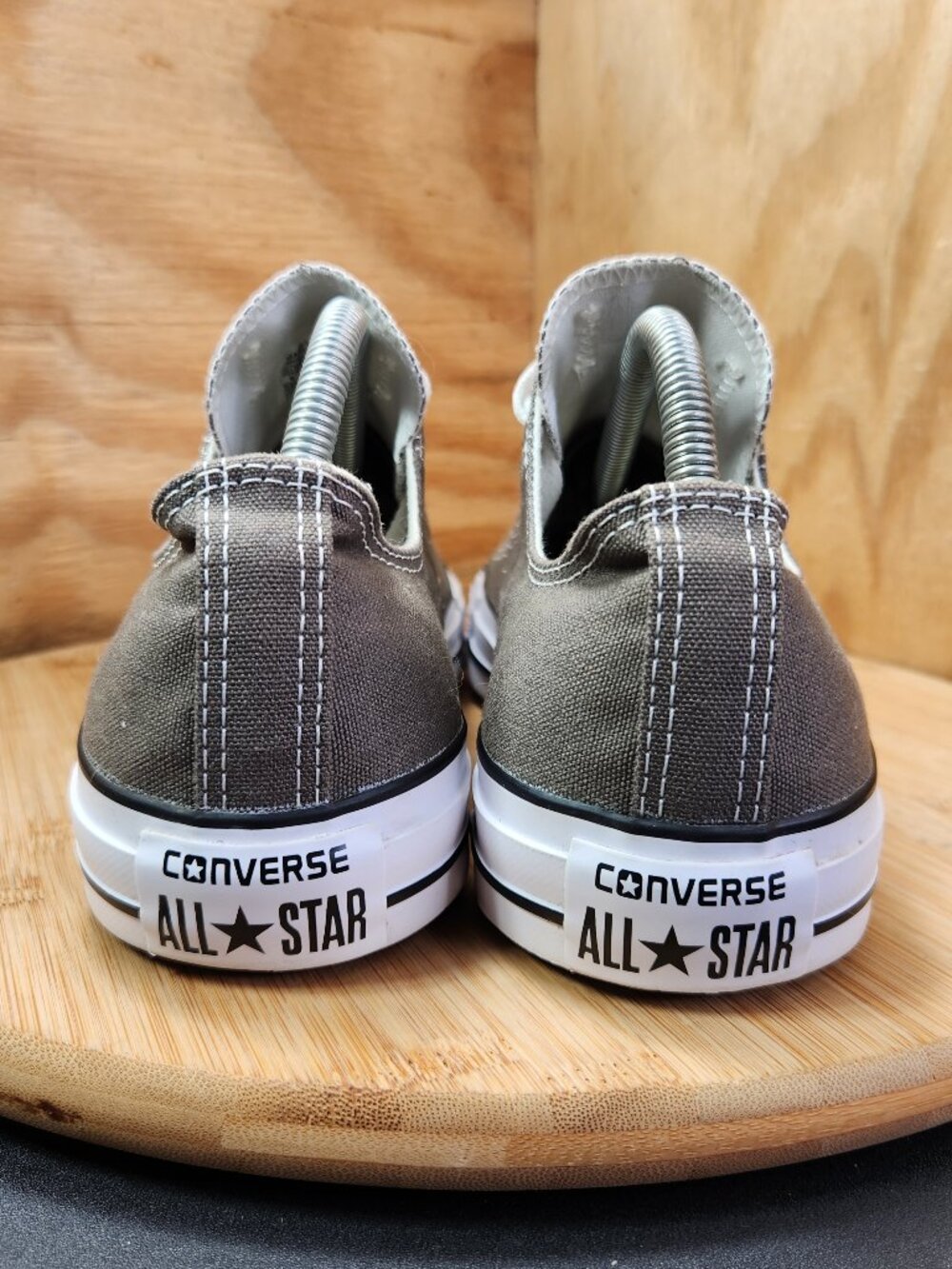 Converse Chuck Taylor All Star OX Womens Gray Low Top Sneakers Size 11 - Picture 5 of 9